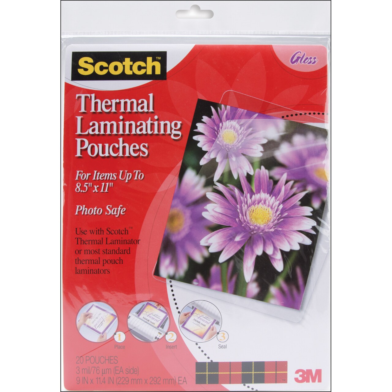 Scotch Thermal Laminator Pouches 3 Mil 20/Pkg-9"X11.4"